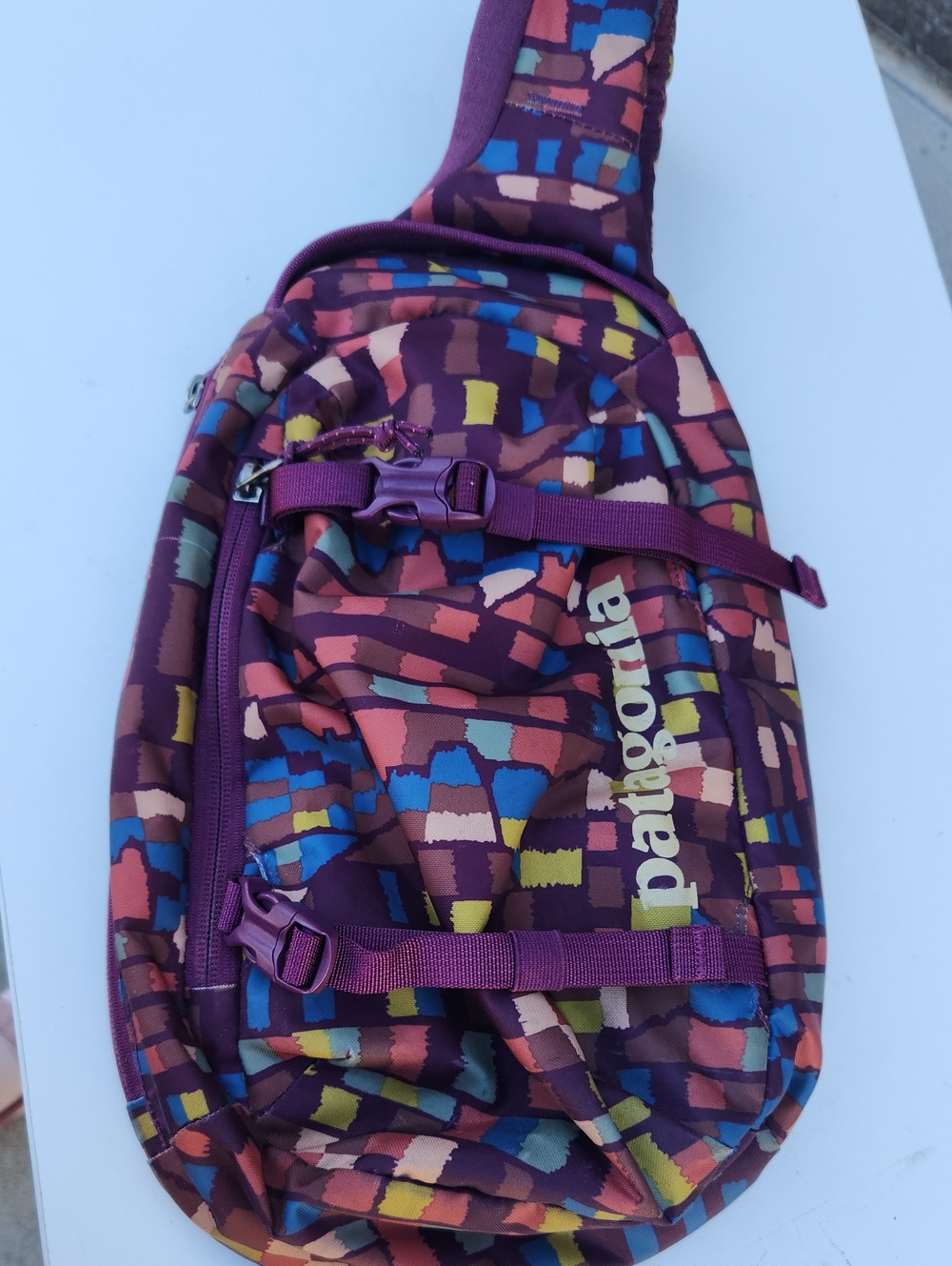 Patagonia Multicolor Purple Patterned Sling Bag